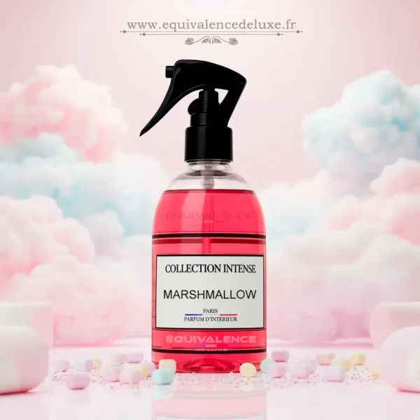 Parfum d’ambiance Marshmallow Equivalence De Luxe – senteur gourmande sucrée type marshmallow, spray parfumé intérieur longue durée
