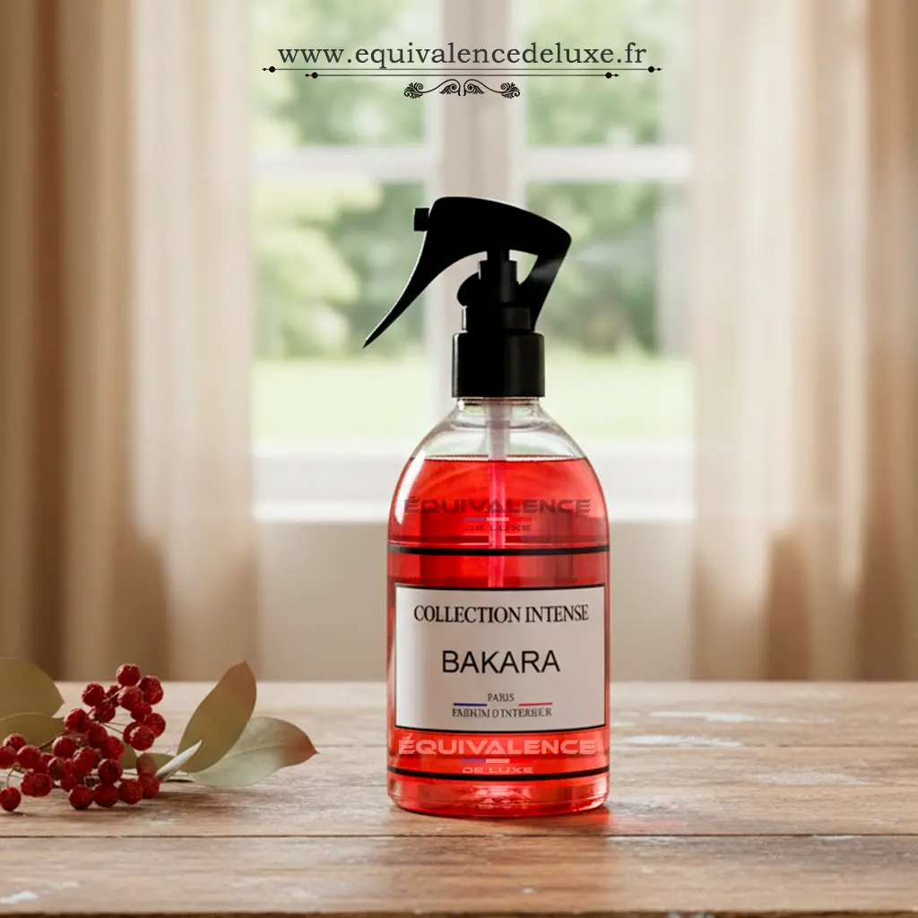 Parfum d’intérieur Bakara – Collection Intense Paris (250 ml) 2 Spray parfum d’intérieur Bakara Équivalence de Luxe dans un intérieur lumineux, parfum d’ambiance longue tenue pour maison et salon