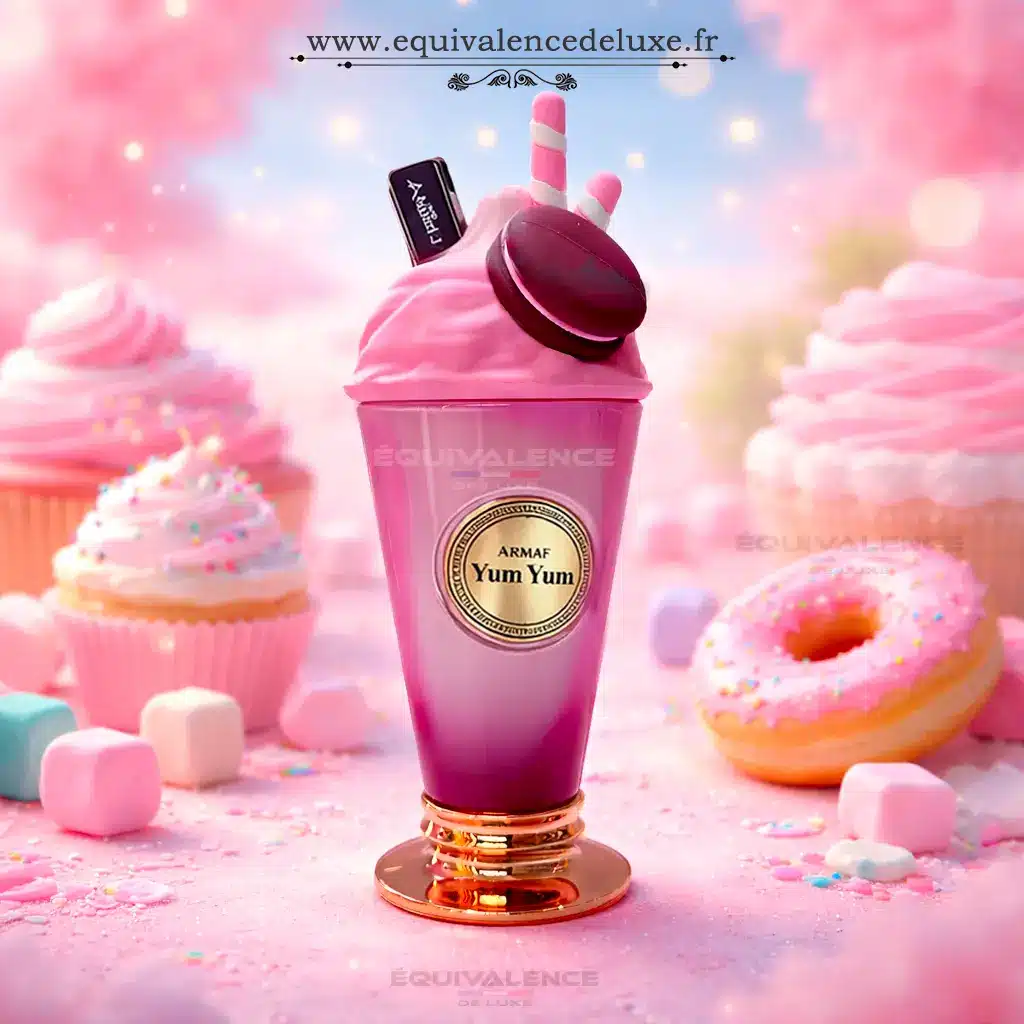 Yum Yum – Armaf – Eau de Parfum pour Femme 2 Coffret Yum Yum Armaf ouvert avec flacon – parfum gourmand et sucré pour femme