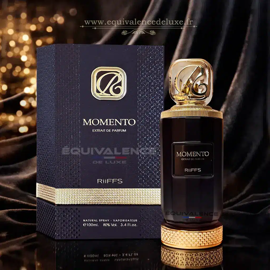 Momento – Riiffs | Parfum mixte Oriental Gourmand Intense 4 Parfum Momento Riiffs – extrait de parfum intense équivalent luxe avec flacon et boîte