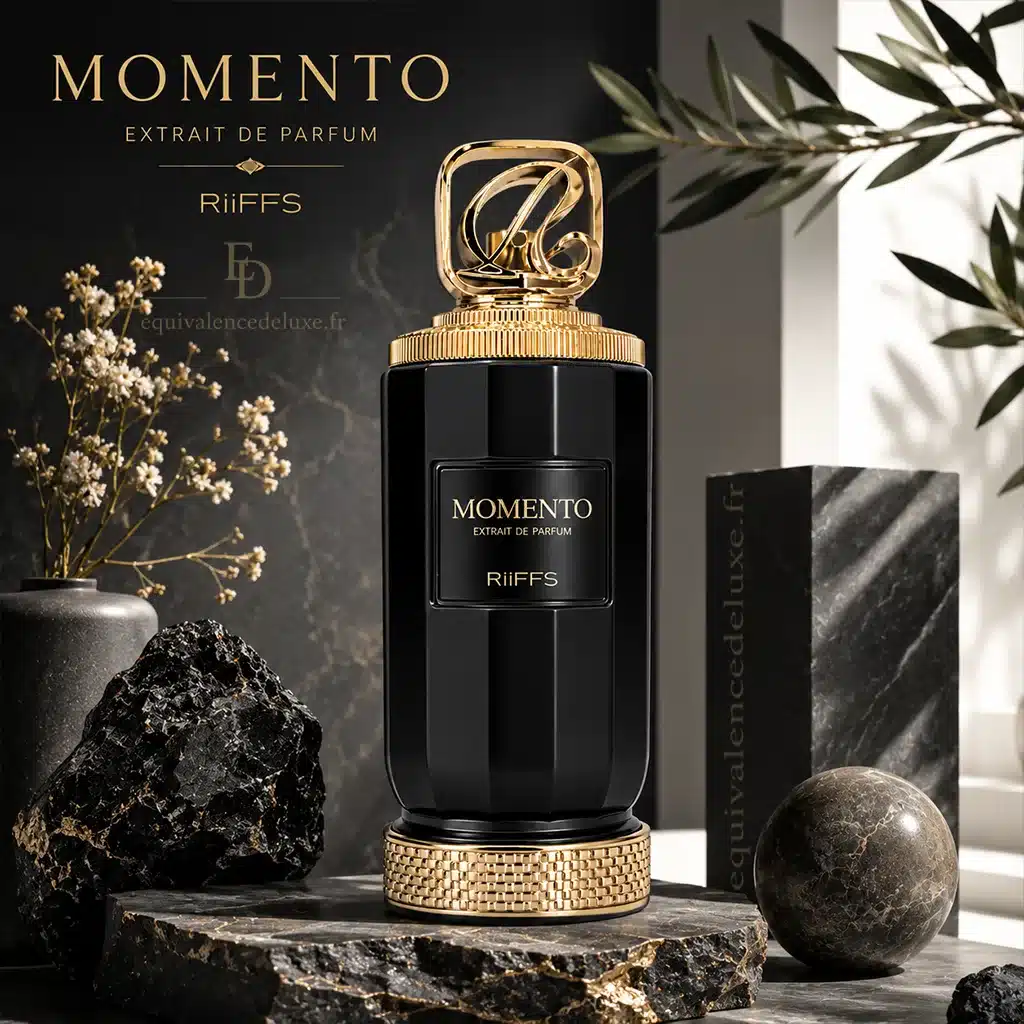 Momento – Riiffs | Parfum mixte Oriental Gourmand Intense 4 Flacon Momento RiiFFS Extrait de Parfum mixte 100 ml noir et doré