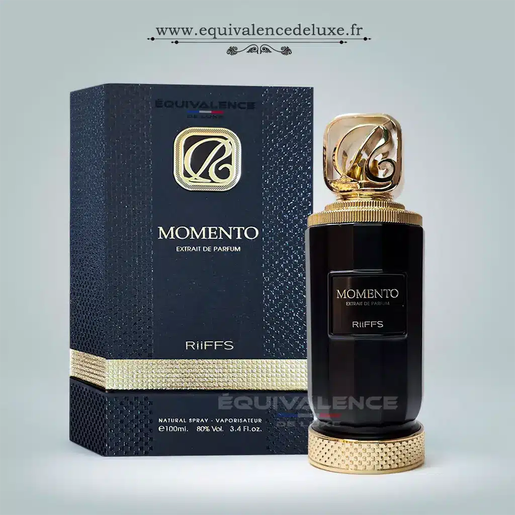 Momento – Riiffs | Parfum mixte Oriental Gourmand Intense 1 Flacon du parfum Momento Extrait Riiffs – extrait de parfum équivalent de luxe, intense et élégant
