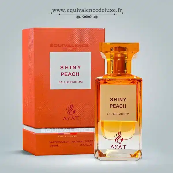 Parfums Pour Homme 2 Parfum Shiny Peach Ayat 80ml avec boîte – fragrance fruitée à la pêche, gourmande et lumineuse