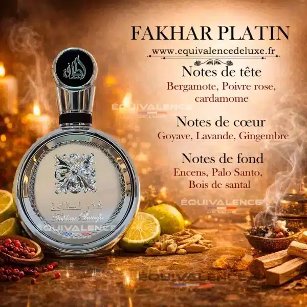 notes olfactives du parfum fakhar platin
