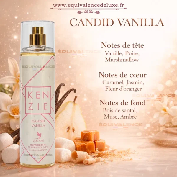 note-brume-kenzie-inspire-kayali Brume parfumée gourmande femme Candid Vanilla Kenzie