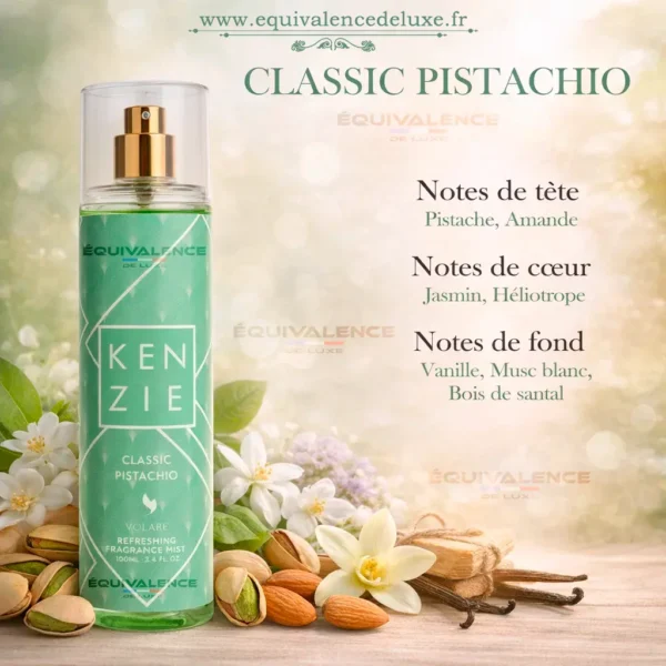 note parfum inspire kayali pistachio Brume parfumée gourmande pistache femme Kenzie