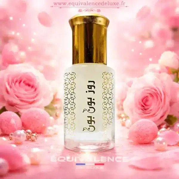 Rose Bonbon huile parfumée concentrée 6ml avec boîte rose et flacon roll-on