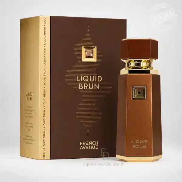 Liquid Brun French Avenue Eau de Parfum homme 100 ml avec flacon marron doré et coffret