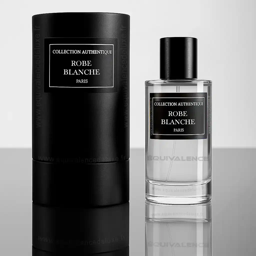 Robe Blanche – Parfum Femme Gourmand et Élégant 1 Parfum femme gourmand Robe Blanche sucré floral vanillé