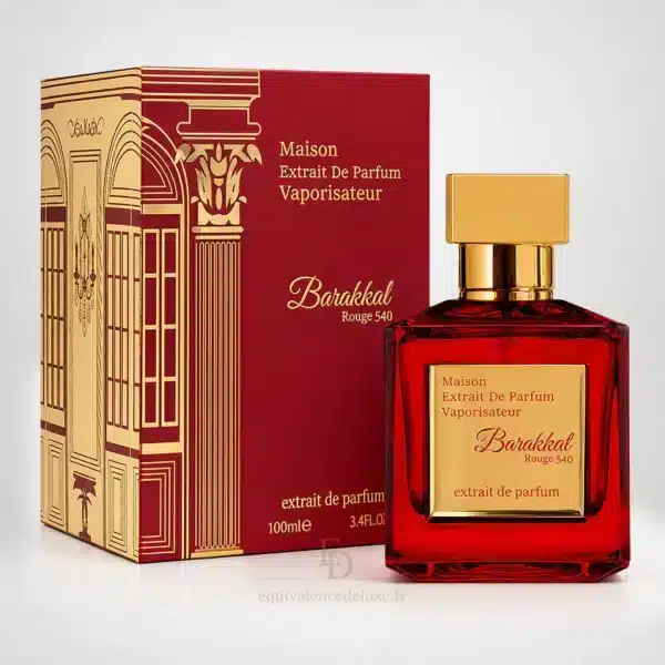 Barakkat Rouge 540 Extrait de Parfum mixte 100 ml avec flacon rouge et boîte