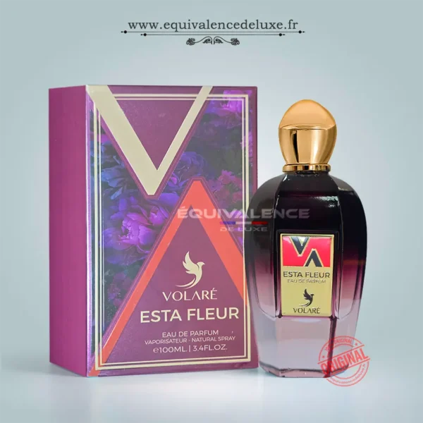 Boutique de Dupes de Parfums de Poche 33ml & Collection Privée 50ml | Prix Dégressifs & Livraison Rapide 2 Flacon Esta Fleur de Volaré Eau de Parfum 100 ml pour femme, parfum floral fruité musqué aux accents élégants et féminins disponible chez Equivalence Deluxe.