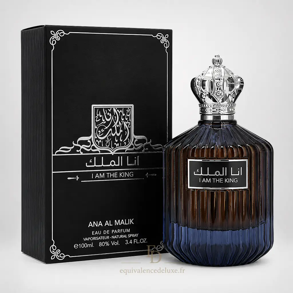 Parfum I Am The King Homme – Parfum Oriental Frais & Boisé Intense 1 I Am The King Ana Al Malik Ard Al Zaafaran Eau de Parfum homme 100 ml avec flacon et boîte noire