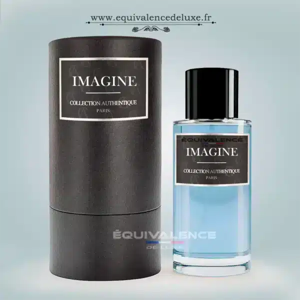 Flacon et coffret Imagine Collection Authentique Paris Eau de Parfum 50ml, fragrance mixte fraîche et raffinée aux notes hespéridées, aromatiques et boisées.