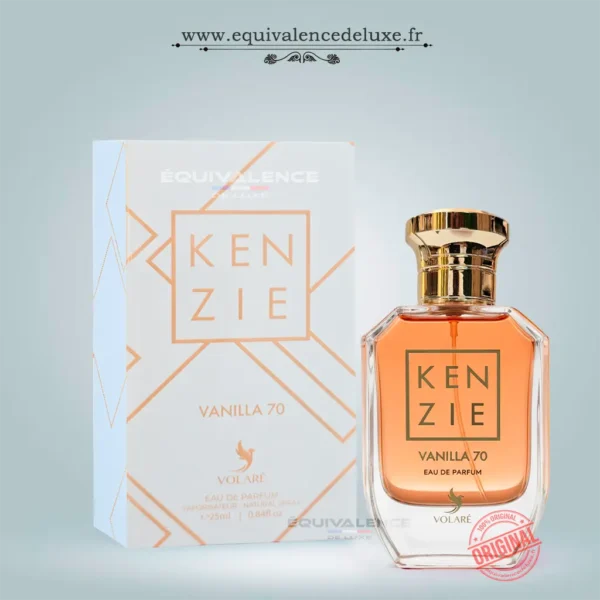 Boutique de Dupes de Parfums de Poche 33ml & Collection Privée 50ml | Prix Dégressifs & Livraison Rapide 9 Mini Kenzie Vanilla 70 25ml parfum vanille gourmand Volaré avec notes ambrées et musquées