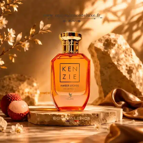 Miniature Kenzie Amber Lychee 25ml Volaré parfum femme Kenzie Amber Lychee 25ml Volaré miniature parfum femme aux notes de litchi ambre vanille et fleurs blanches