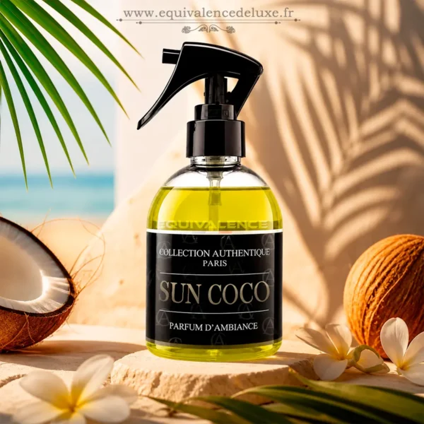 spray pour maison parfum intérieur Sun Coco parfum ambiance coco solaire Collection Authentique Paris spray parfum ambiance sun coco collection authentique paris senteur coco tropicale solaire pour maison , textile et voiture