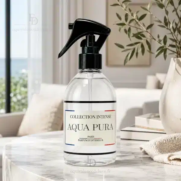 Aqua Pura Collection Intense – Parfum Maison Frais et Aquatique Flacon Aqua Pura Collection Intense 250 ml, parfum d’intérieur frais et aquatique