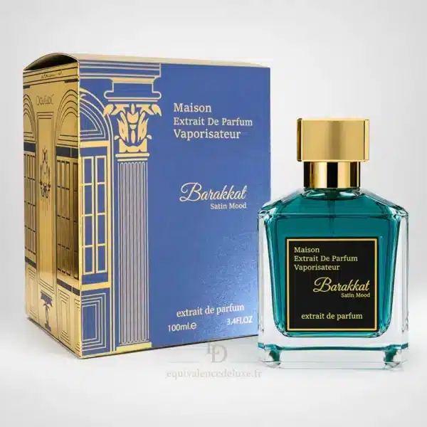 Parfums Dubaï, Collection Privée & Parfums Inspirés au Meilleur Prix 6 Barakkat Satin Mood Extrait de Parfum mixte 100 ml avec flacon bleu et boîte