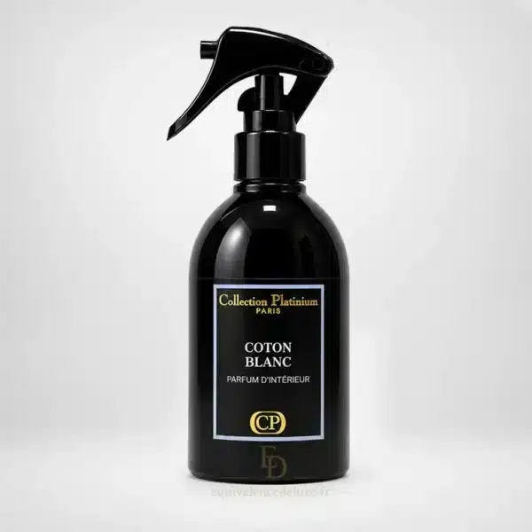Parfums Dubaï, Collection Privée & Parfums Inspirés au Meilleur Prix 10 Spray d’intérieur Coton Blanc Collection Platinium dans une ambiance fraîche et lumineuse