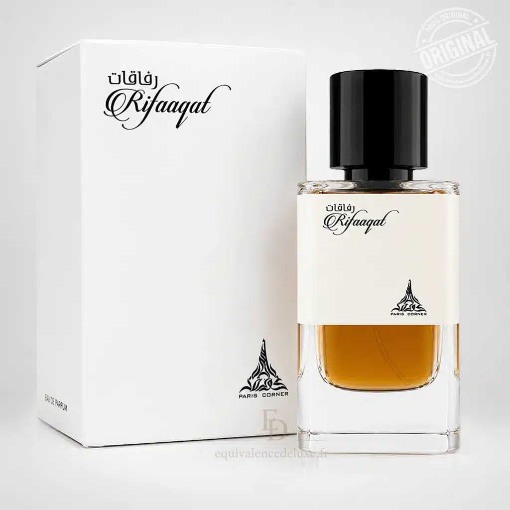 Rifaaqat Paris Corner – Eau de Parfum Mixte 100 ml 1 Rifaaqat Paris Corner 100 ml avec poivre, encens, safran, vanille bourbon, daim et cèdre