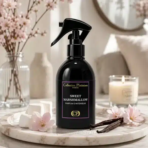 Sweet Marshmallow Collection Platinium – Parfum Maison Gourmand Flacon Sweet Marshmallow Collection Platinium 250 ml, parfum d’intérieur gourmand