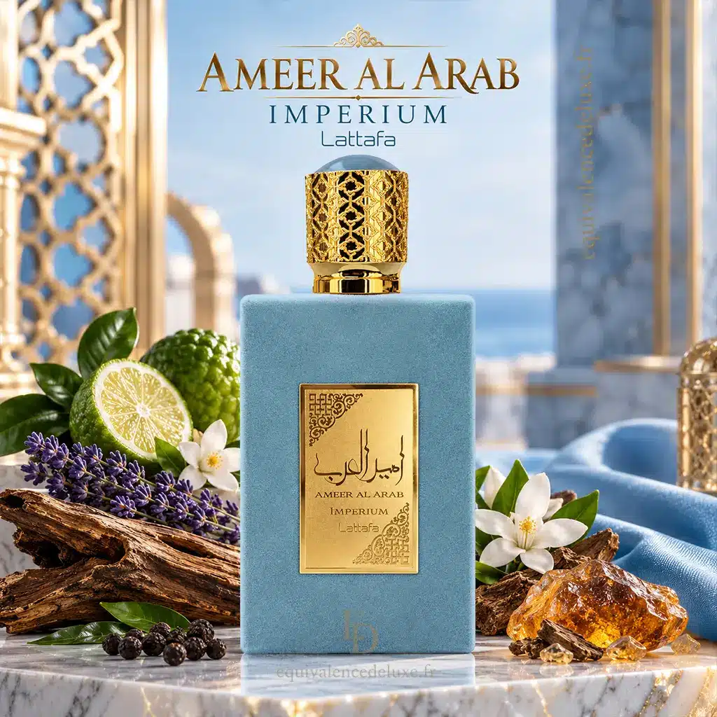 Ameer Al Arab Imperium Lattafa – Eau de Parfum Homme 100 ml 3 Ameer Al Arab Imperium Lattafa Eau de Parfum homme 100 ml avec flacon bleu et coffret