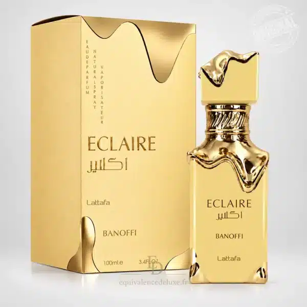 Parfums Dubaï, Collection Privée & Parfums Inspirés au Meilleur Prix 12 Éclaire Banoffi Lattafa parfum mixte gourmand 100 ml à la banane, caramel et vanille