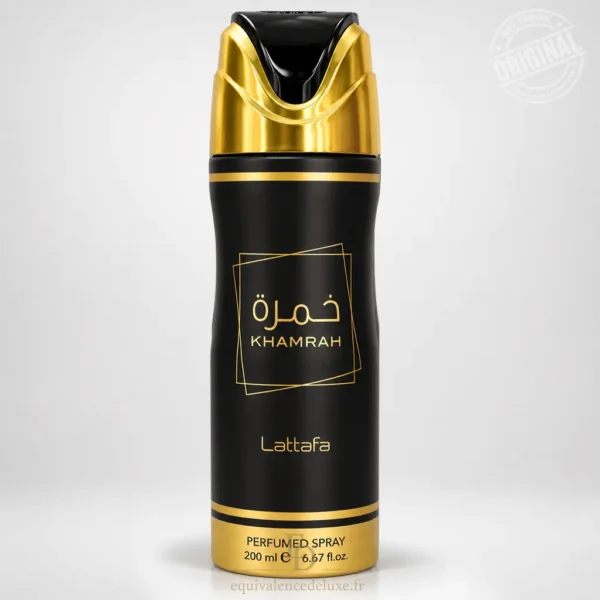 Parfums Dubaï, Collection Privée & Parfums Inspirés au Meilleur Prix 9 Khamrah Lattafa déodorant pour le corps spray parfumé mixte 200 ml noir et doré