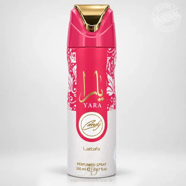 Parfums Dubaï, Collection Privée & Parfums Inspirés au Meilleur Prix 7 Yara Candy Lattafa déodorant pour le corps femme spray parfumé 200 ml rose et blanc